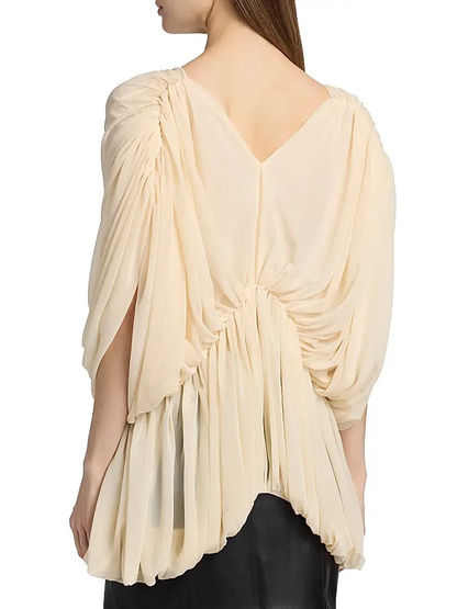 Ruched Dolman Sleeve Top