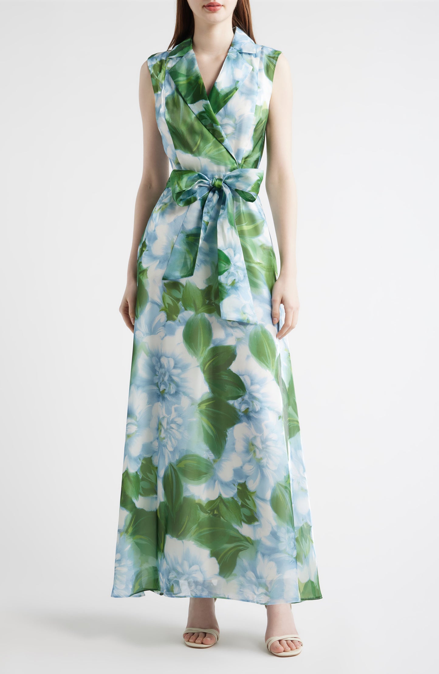 Tie Waist Sleeveless Gown