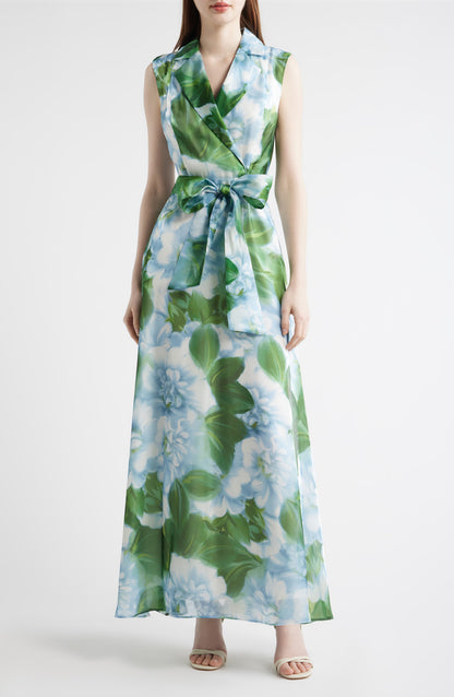 Tie Waist Sleeveless Gown