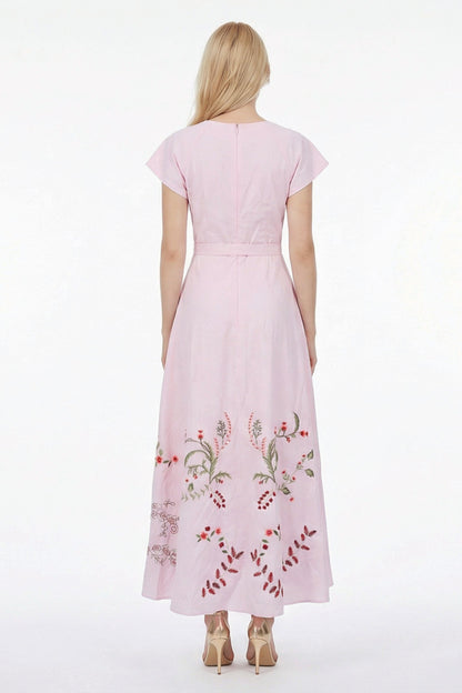Pink printed dress