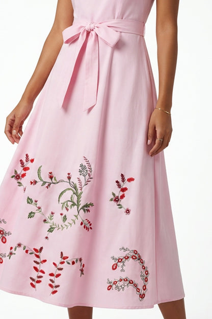 Pink printed dress