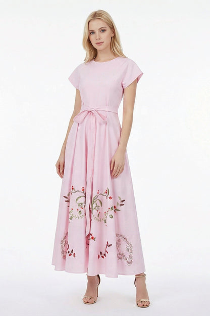Pink printed dress