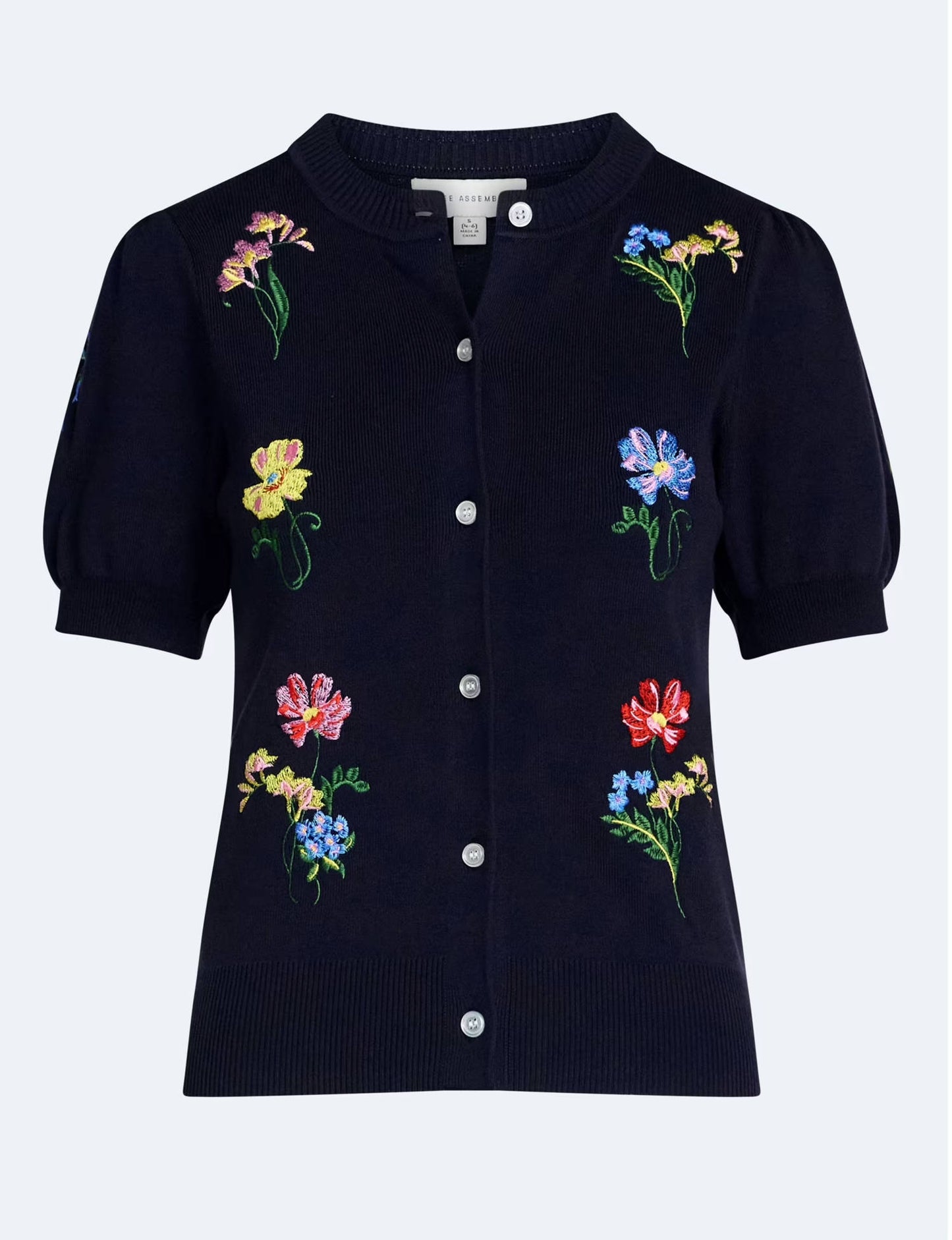 Plus Embroidered Cardigan Sweater