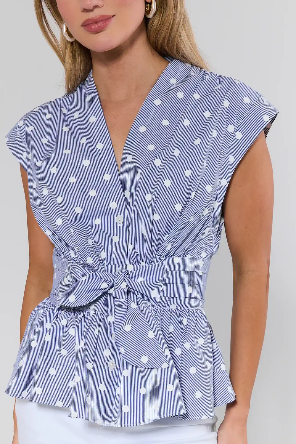 Betty Blue Polka Dot Top