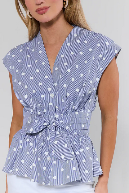 Betty Blue Polka Dot Top
