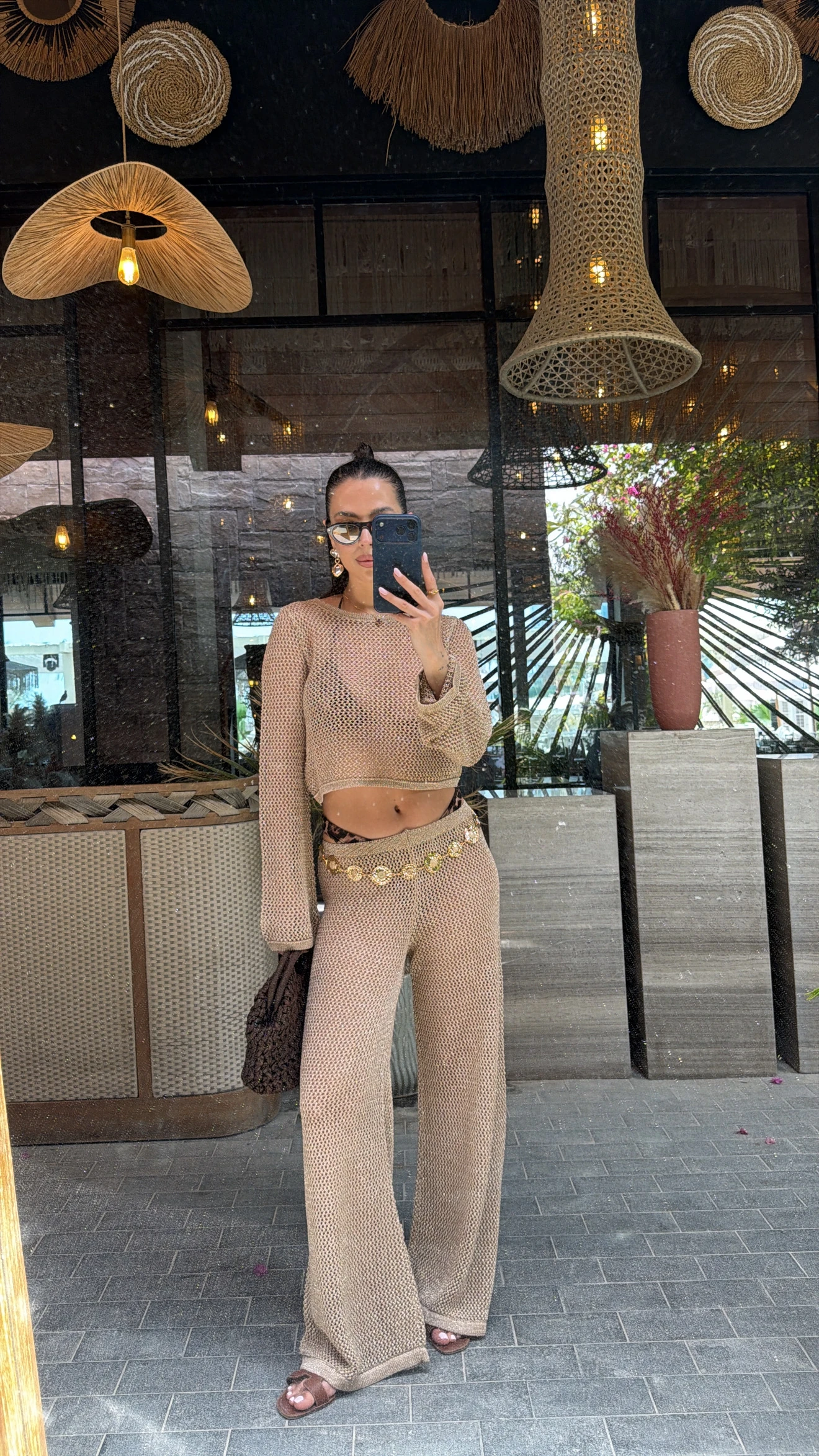 Shimmering Textured Two-Piece Set