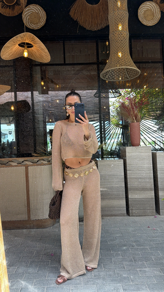 Shimmering Textured Two-Piece Set
