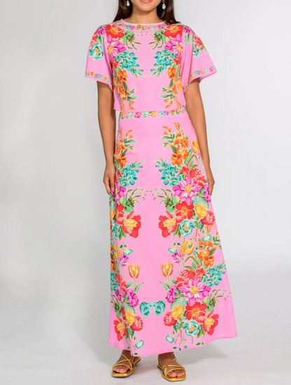 Paloma Print Dress - Cotton Candy