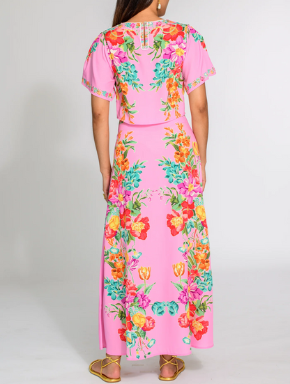 Paloma Print Dress - Cotton Candy