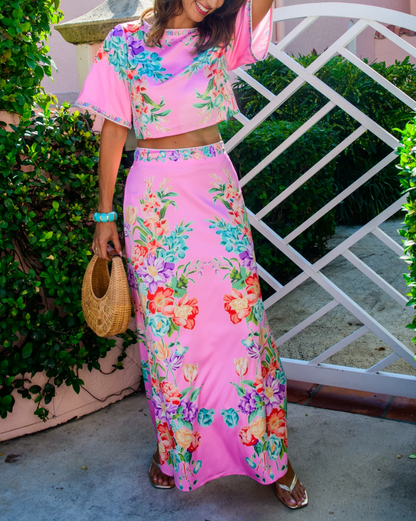 Paloma Print Dress - Cotton Candy