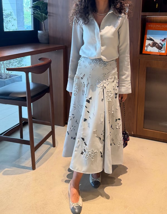 Blue-gray openwork set