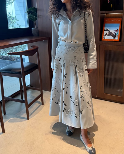 Blue-gray openwork set