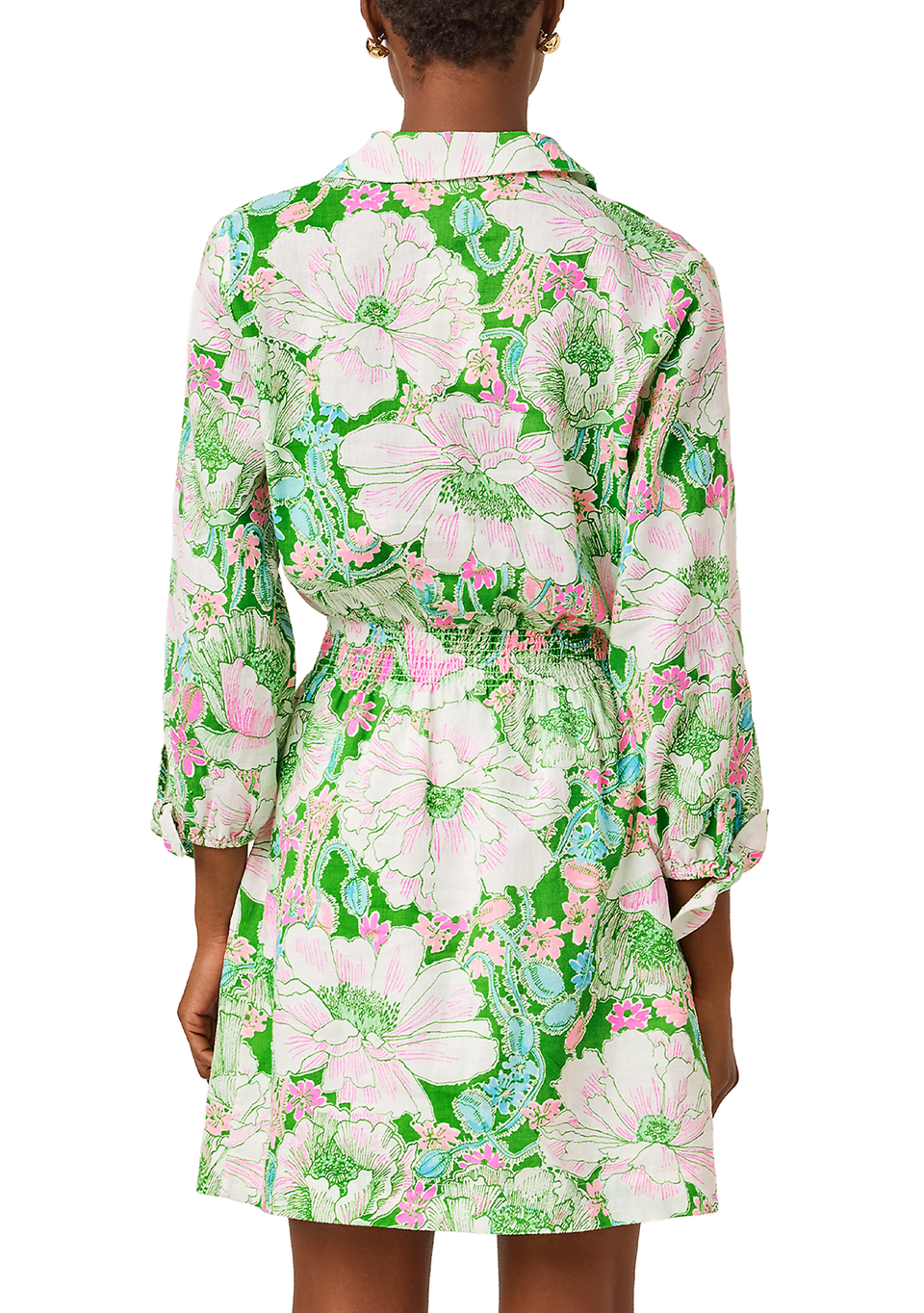 Linen Print Shirtdress
