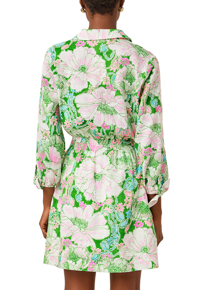 Linen Print Shirtdress