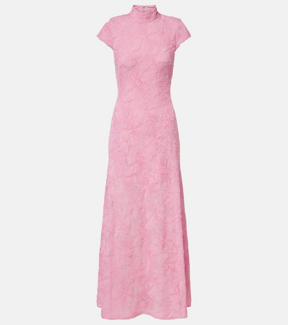 Floral mesh maxi dress