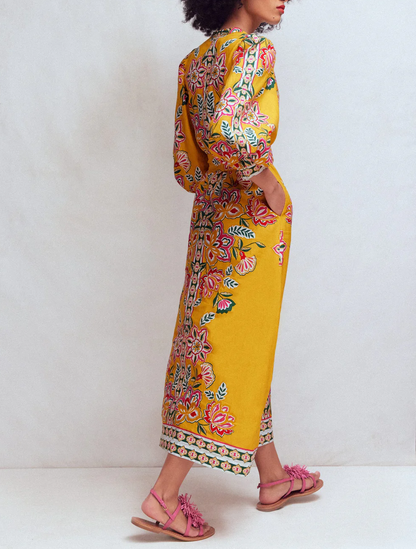 Linen Blend Dress