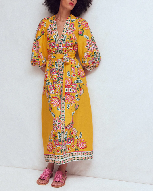 Linen Blend Dress