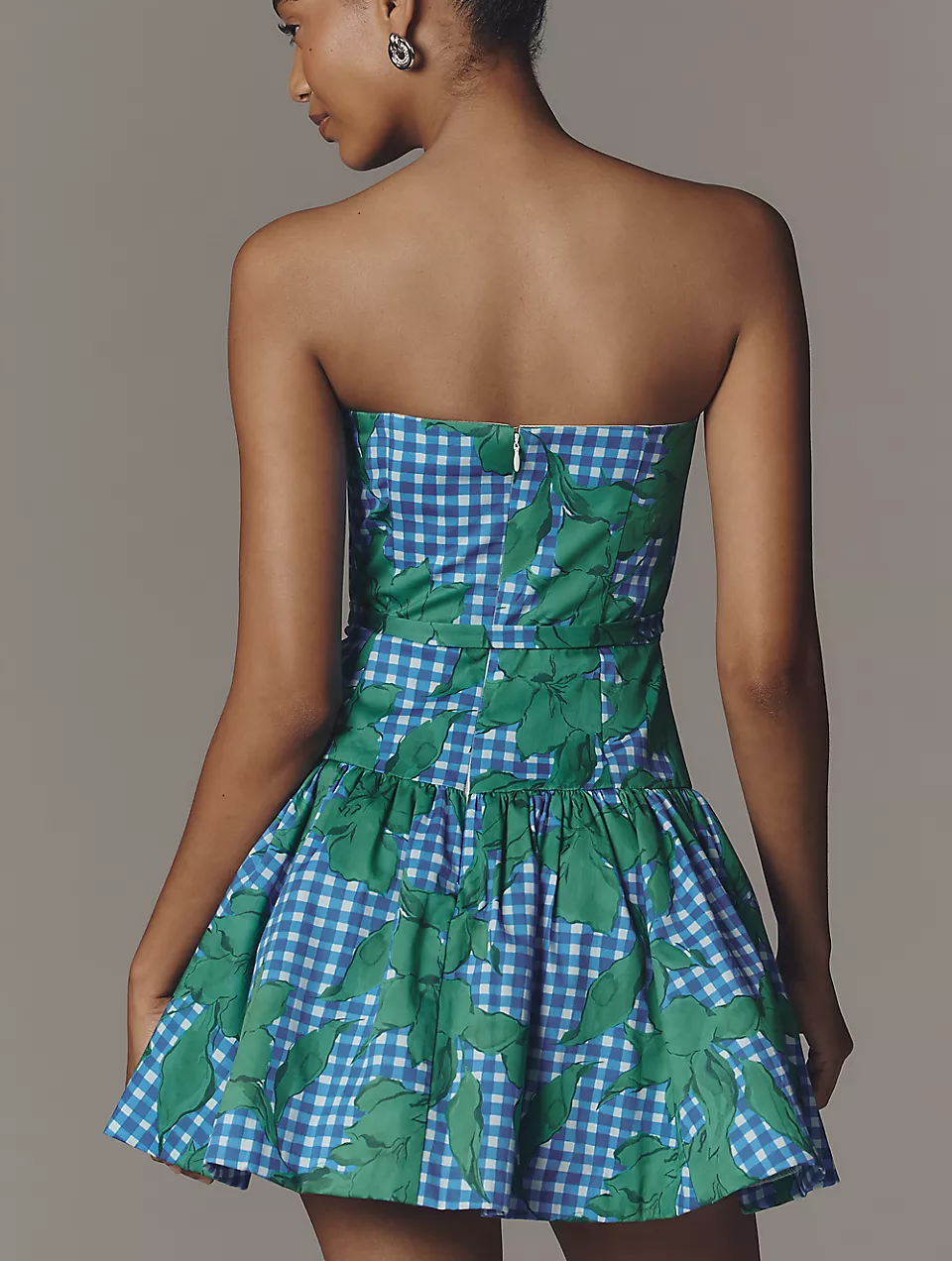 Strapless Belted Mini Dress