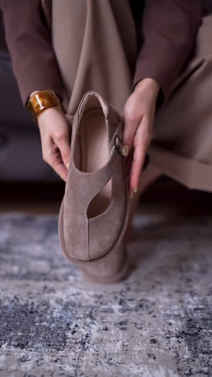 Suede Harlem round toe sandle
