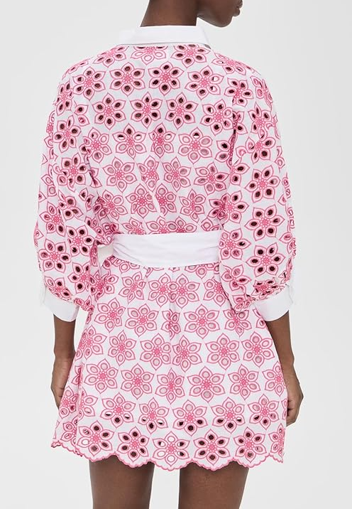 Stand-up Collar Lace-Up Dress