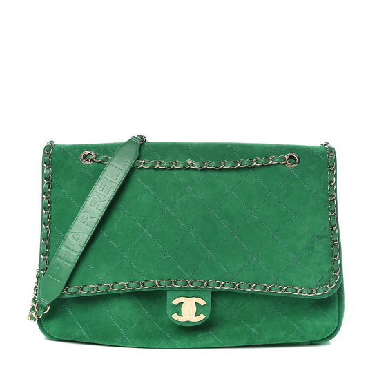 Double-C Suede XXL Classic Flap Bag