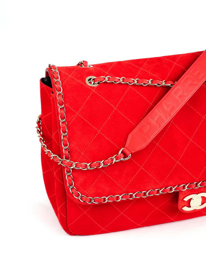 Double-C Suede XXL Classic Flap Bag