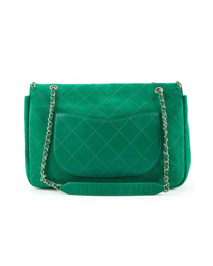 Double-C Suede XXL Classic Flap Bag