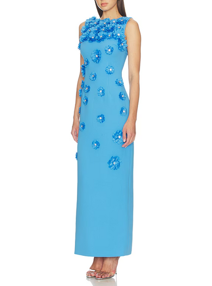 Embroidered 3D Floral Dress