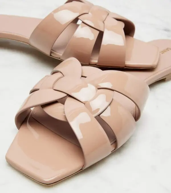 Patent leather sandals
