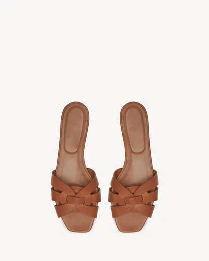 Patent leather sandals