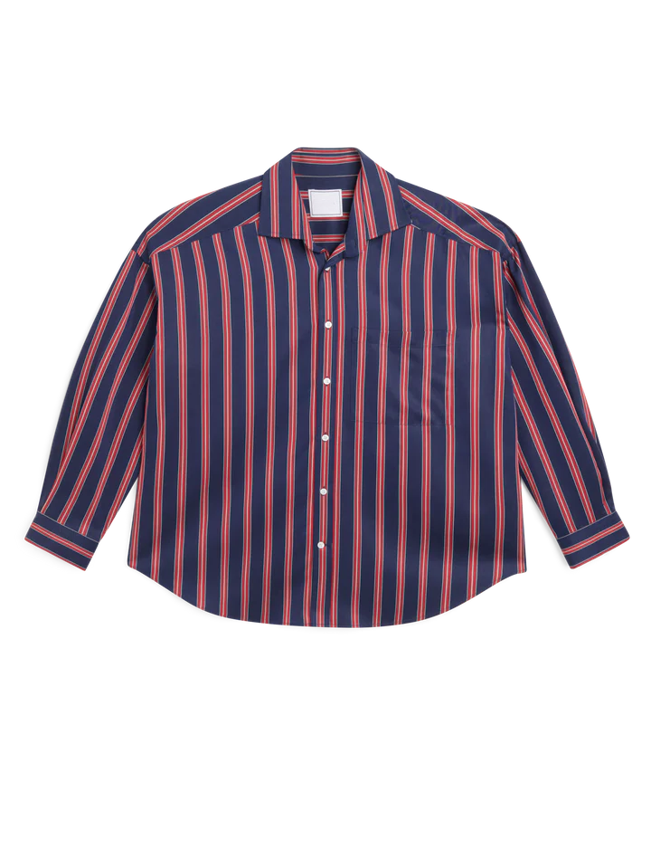 Red striped shirt and pants set