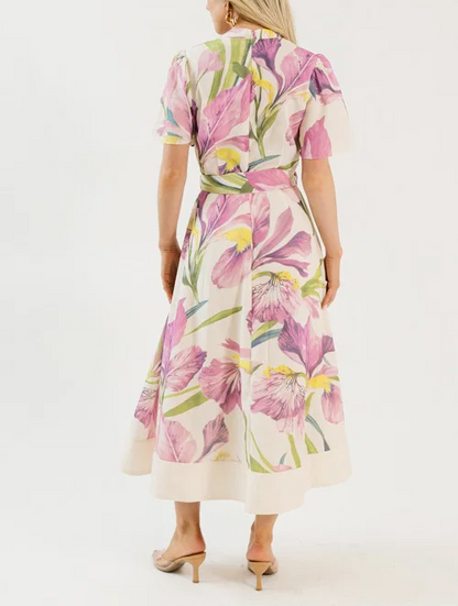 Botanic Maxi Dress, Pink Multi