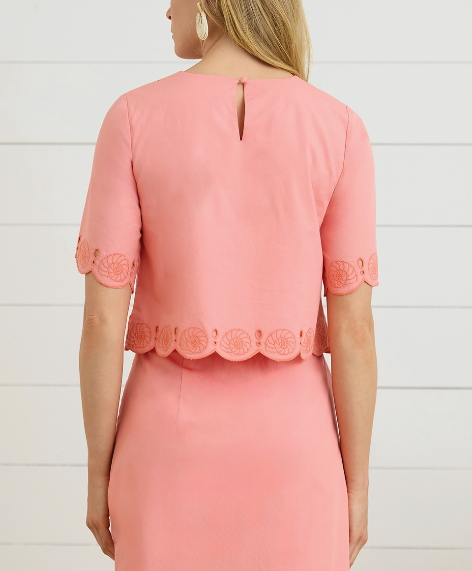 Lace-trimmed ruffle set