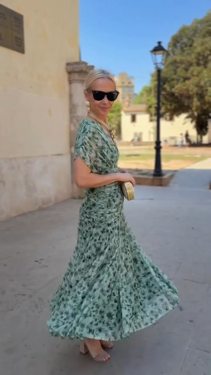 Pleated tulle dress