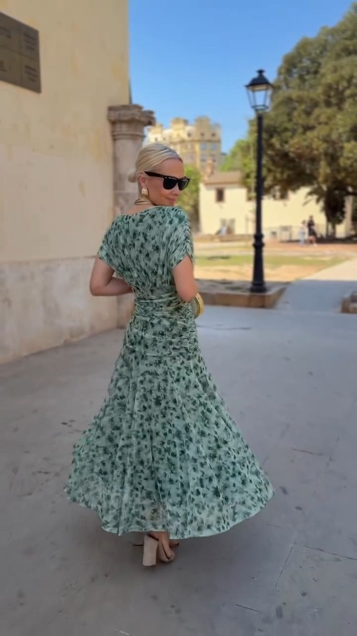 Pleated tulle dress