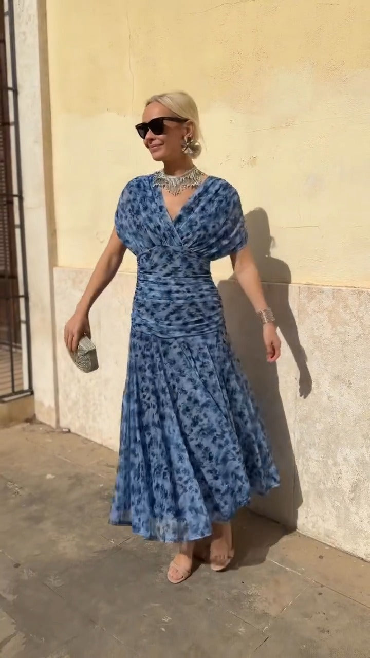 Pleated tulle dress