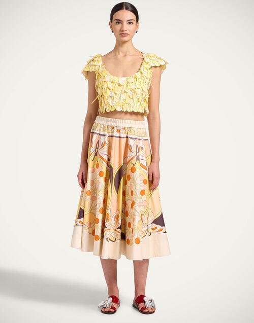 Solid Yellow in Embroidered Paillettes