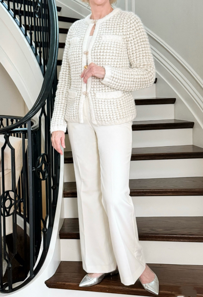 Fuzzy Button Down Cardigan